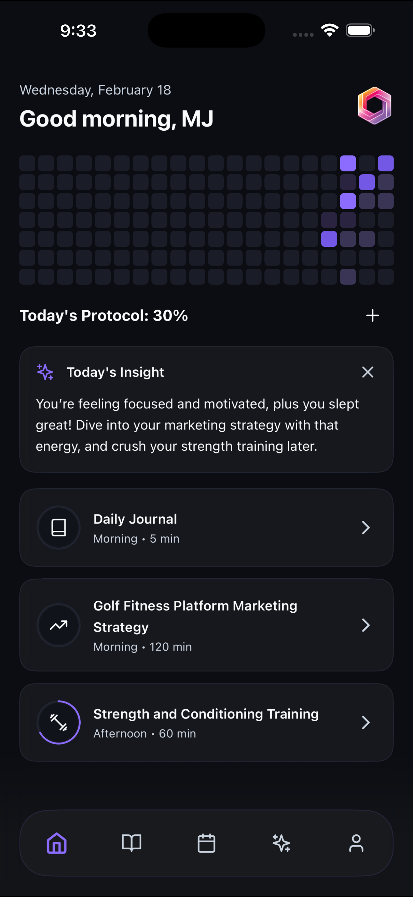 Goose app daily dashboard