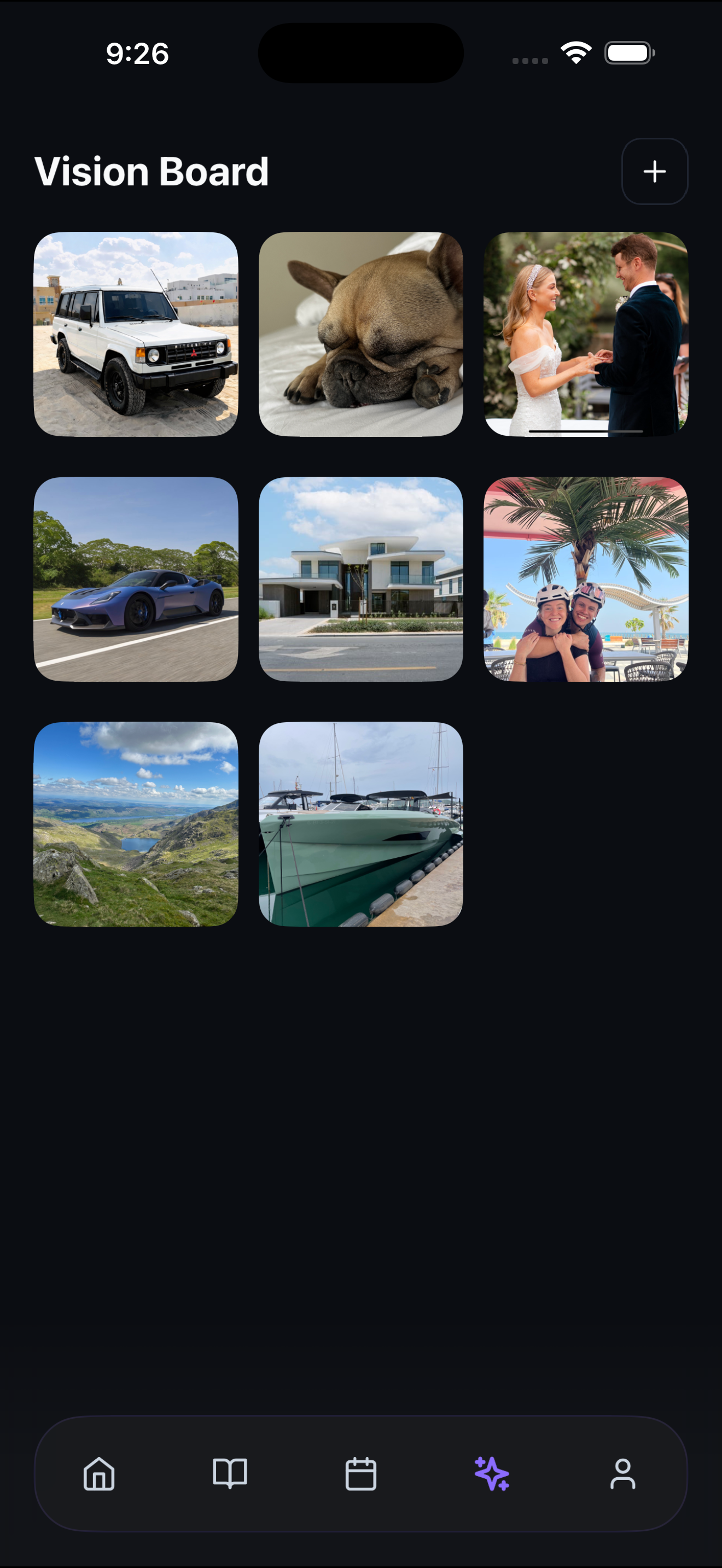 Goose app vision board